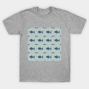 Fish, sea world, fishing, food, animals, nature, nature, ornament, seamless,  repeat, forest, winter T-Shirt